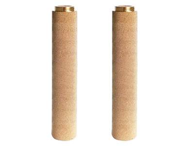 A cylindrical sintered copper filter elements.